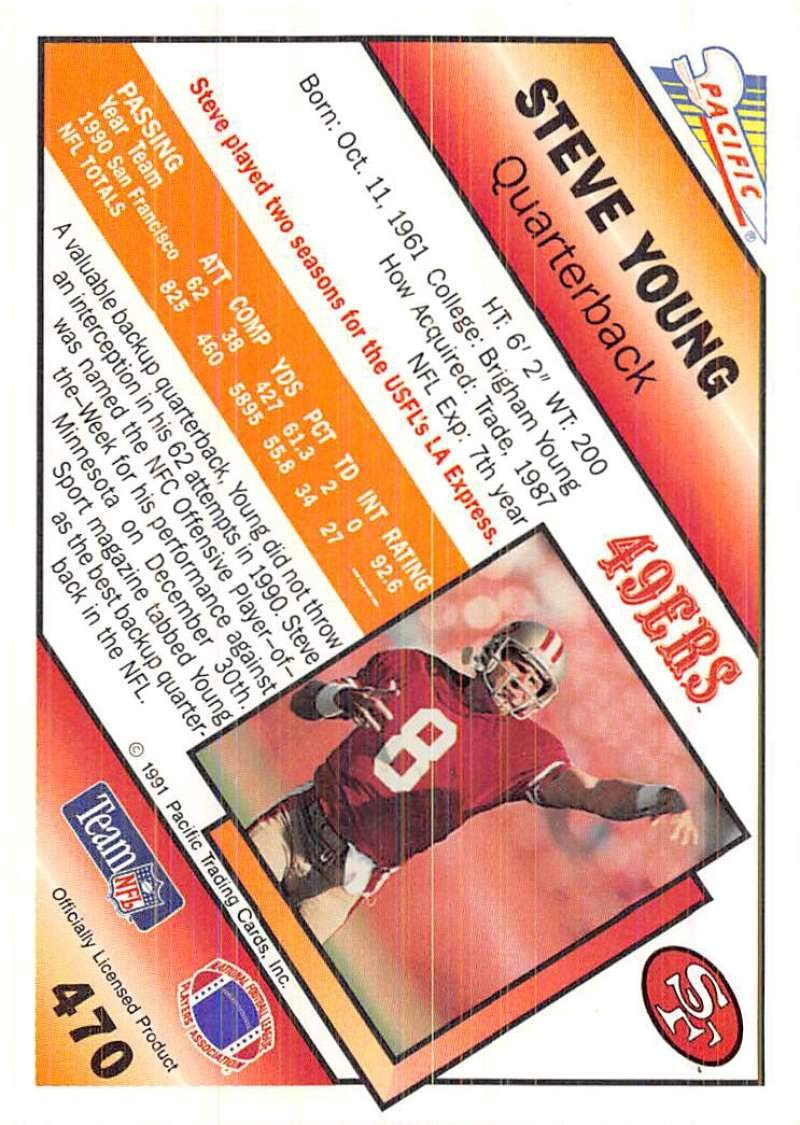 Amazon.com: 1991 Pacific Football #470 Steve Young San